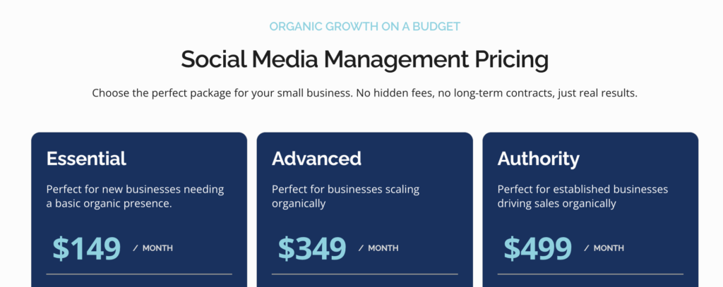MAG Rocket Socials Pricing 